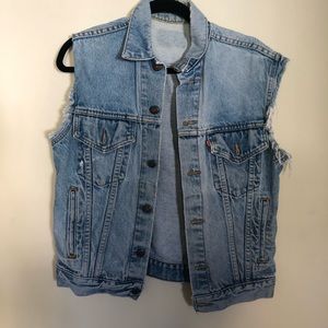 Vintage Cutoff Denim Vest